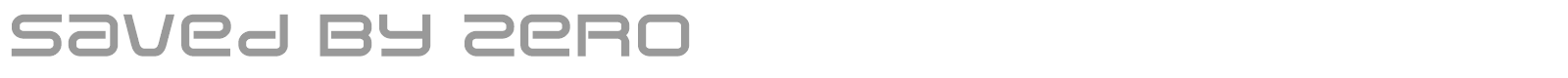 Saved By Zero font preview